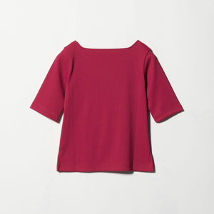 ニットライク スクエアネック カットソー