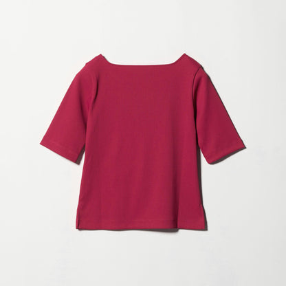 ニットライク スクエアネック カットソー