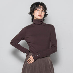 リブタートルニットプルオーバー≪手洗い可能≫