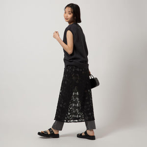 レース レイヤード スカート