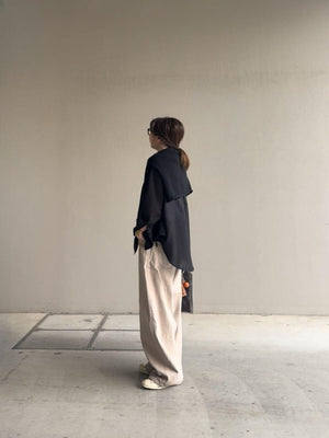 Sheer long cuffs shirt