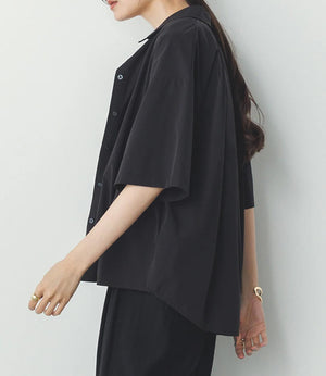 【接触冷感】バックタックオーバーシャツ