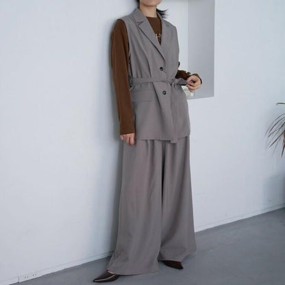 タックワイドパンツ