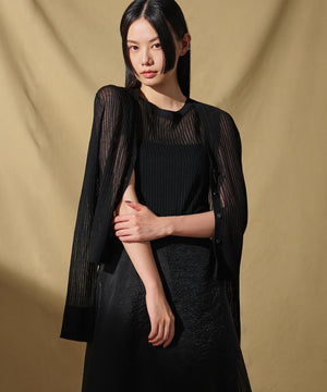 シアー リブ ニット カーディガン（uncrave STANDARD）