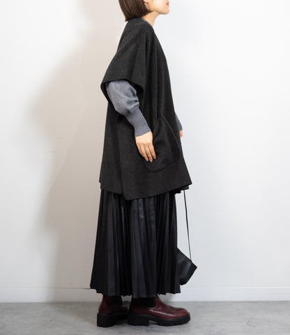 ニットパイル着流しアウター