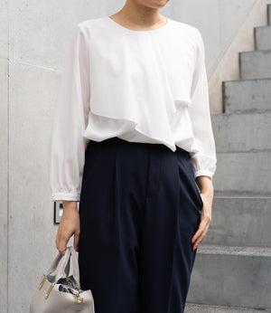 アシンメトリーフレアブラウス