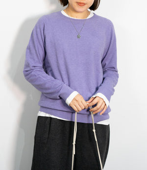 ソフトカシミアクルーネックニット