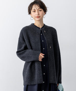 ラクーンブレンドダブルフェイス ニット アウター