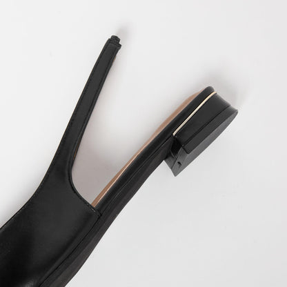 ポインテッド Vカットバー スリングバックシューズ / サンダル / パンプス