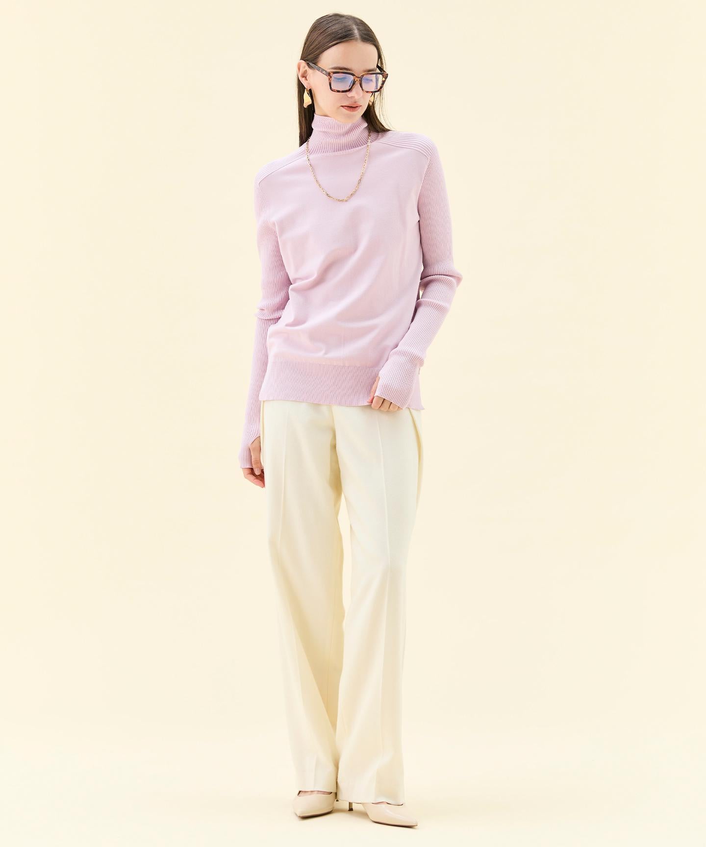 TERNES / 変形タックウールワイドパンツ