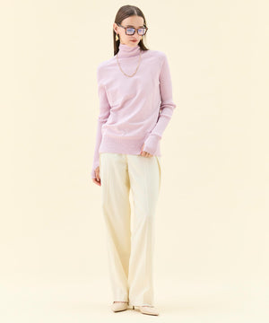 TERNES / 変形タックウールワイドパンツ