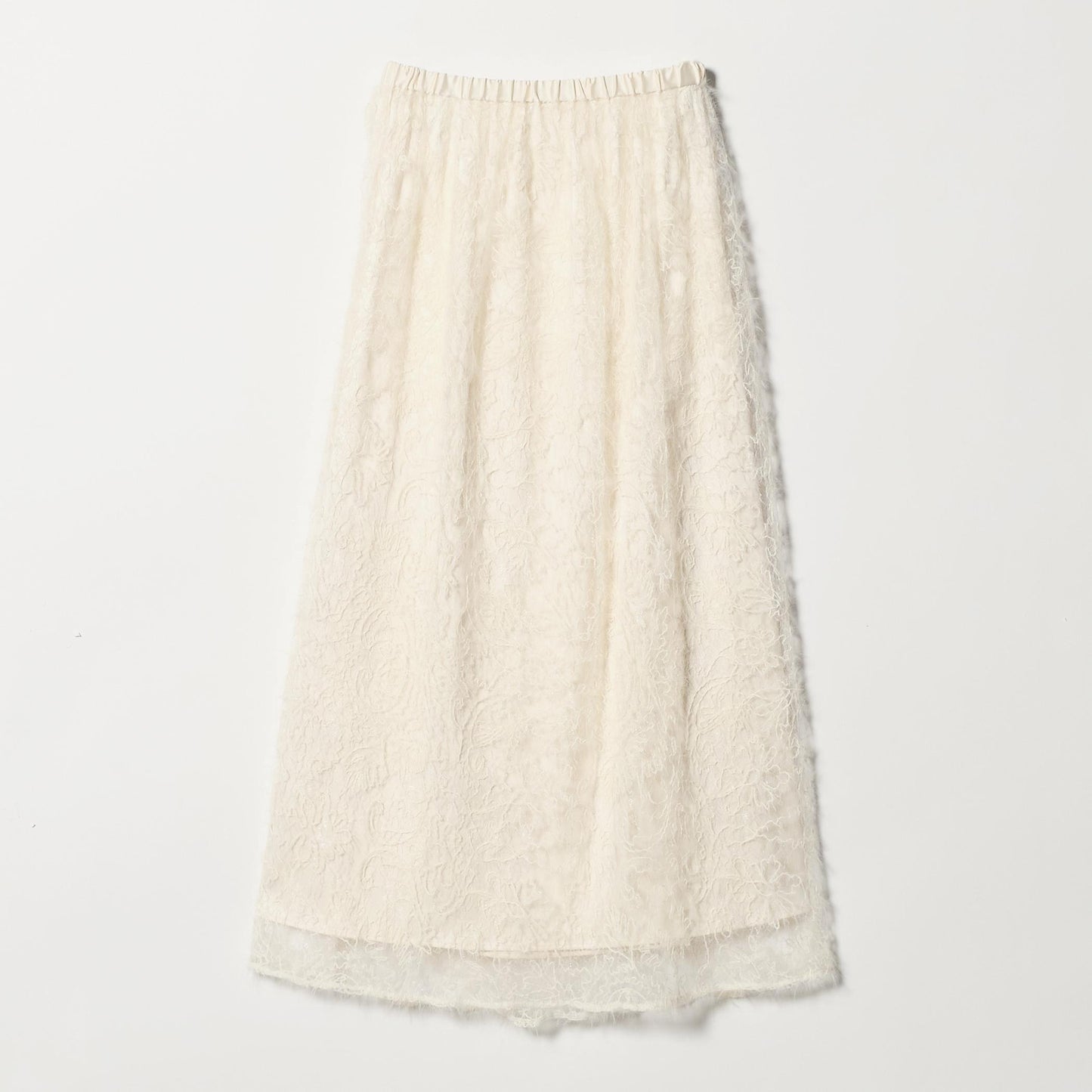 シアー レース ギャザー スカート