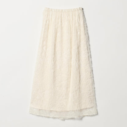 シアー レース ギャザー スカート