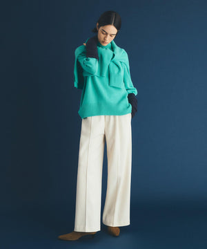 カシミヤブレンド クルーネックニット