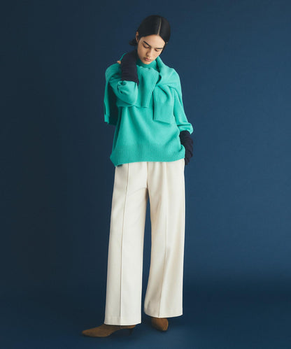 カシミヤブレンド クルーネックニット