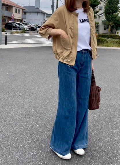 センタープレスフレアデニム