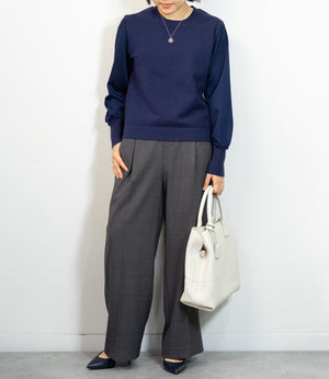 布帛切り替えコンパクトニット