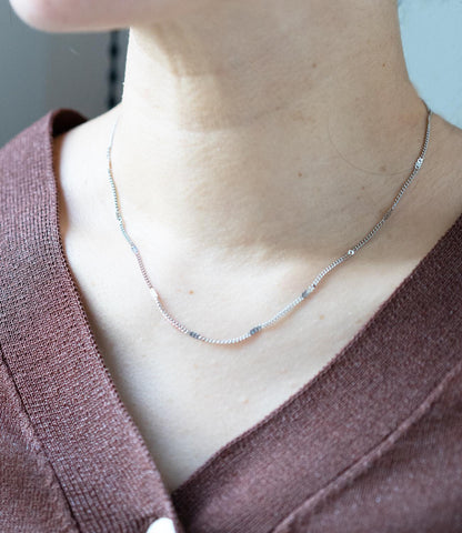 オーバルチェーンツインネックレス