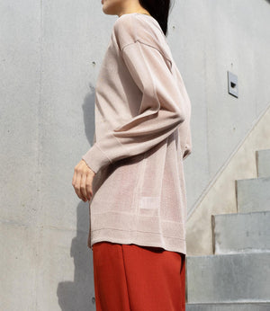 シアーVネックカーディガン