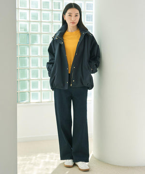 撥水 ワイドストレートデニム