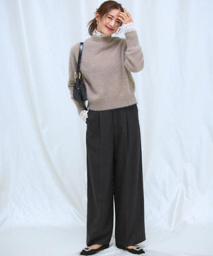 ナチュラルコットンベア レースレイヤード カットソー