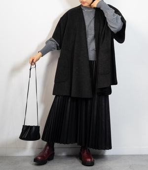 ニットパイル着流しアウター