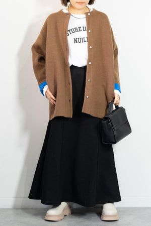 バイカラーミドルコーディガン