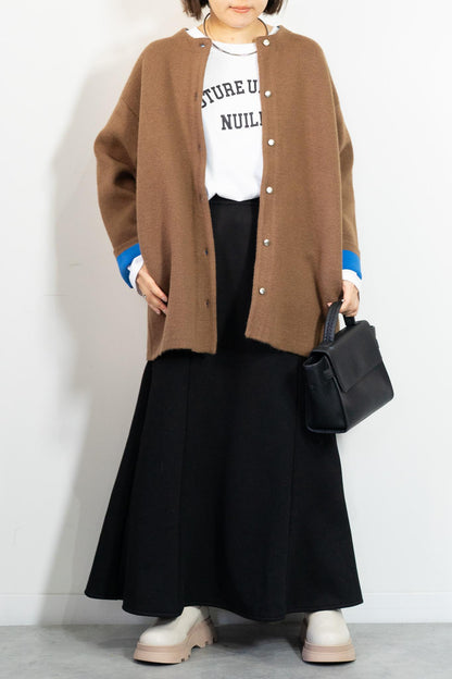 バイカラーミドルコーディガン