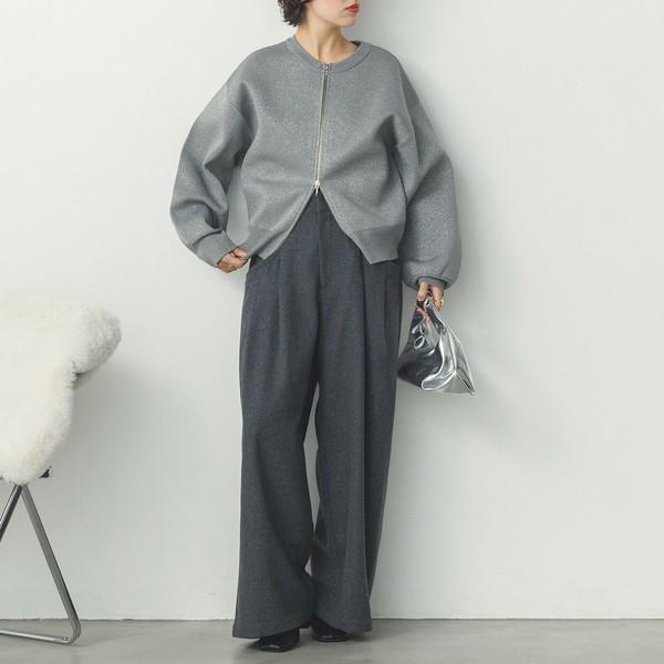 ダブルジップニットブルゾン