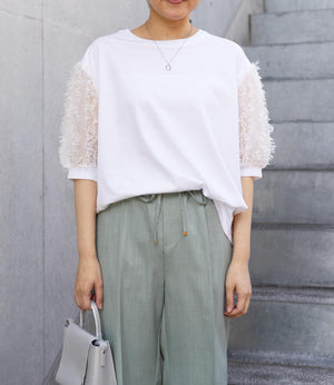 シアーフリンジドッキングカットソー