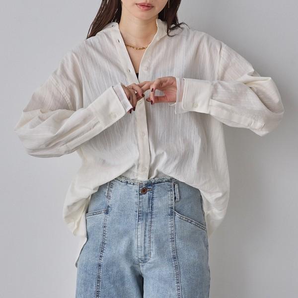 バックコンシャスロングシャツ