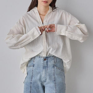 バックコンシャスロングシャツ