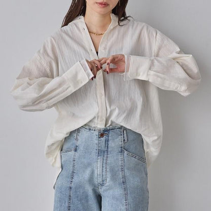 バックコンシャスロングシャツ