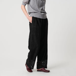 ポリエステル レースイージーパンツ