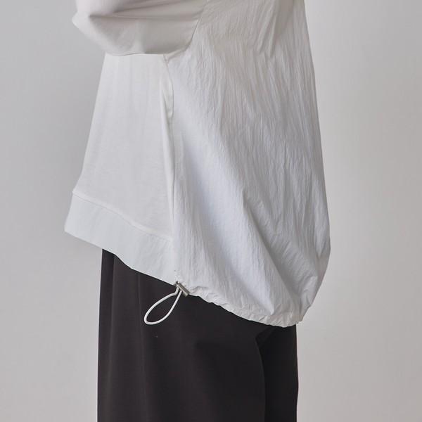 布帛ドッキングカットソー