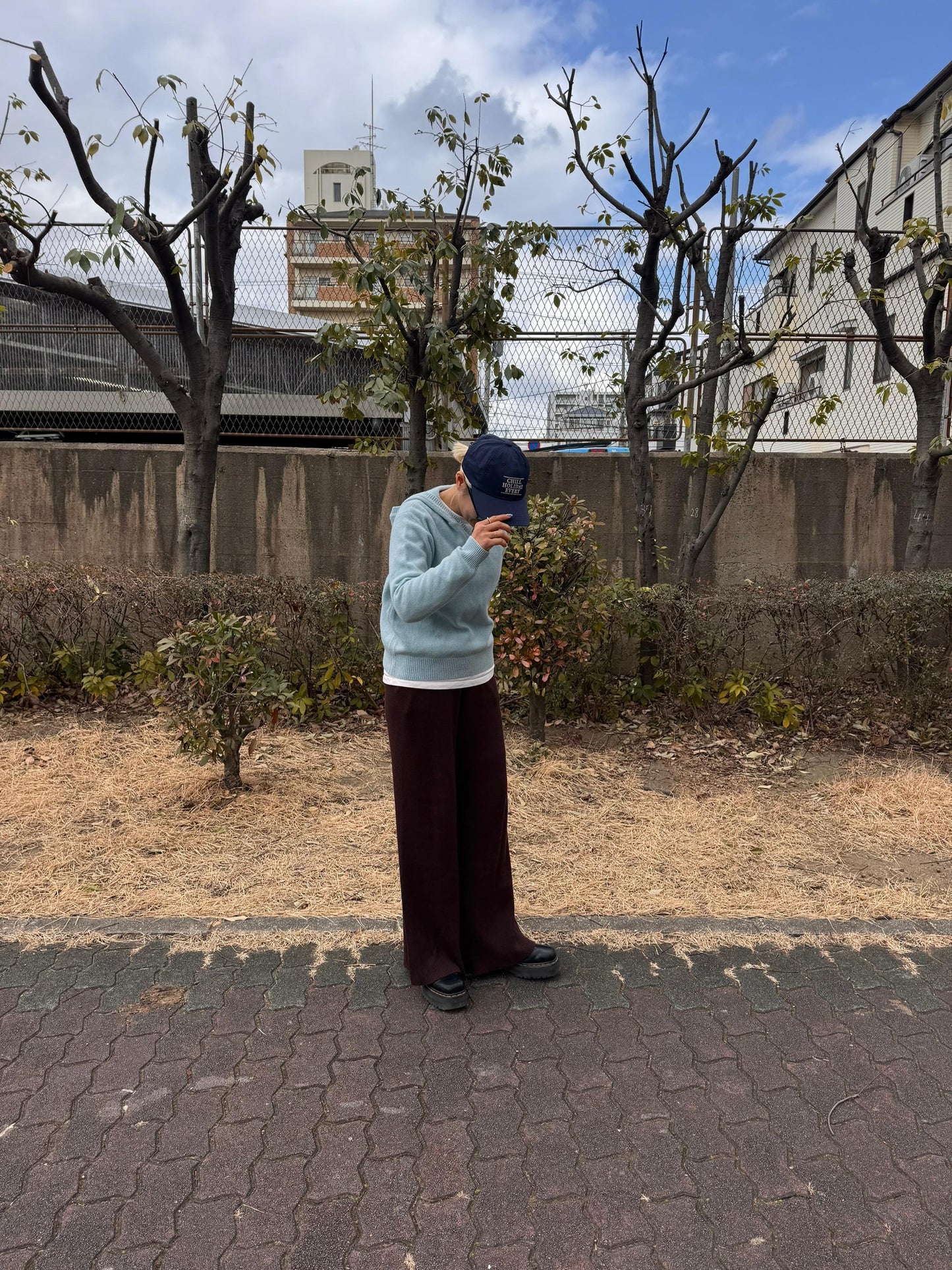 ウールフードニット