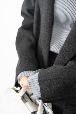 ニットパイルチェスターコート