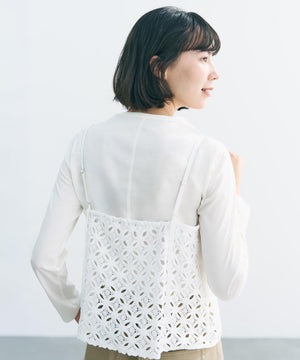 ラッセルレース キャミレイヤード Tシャツ