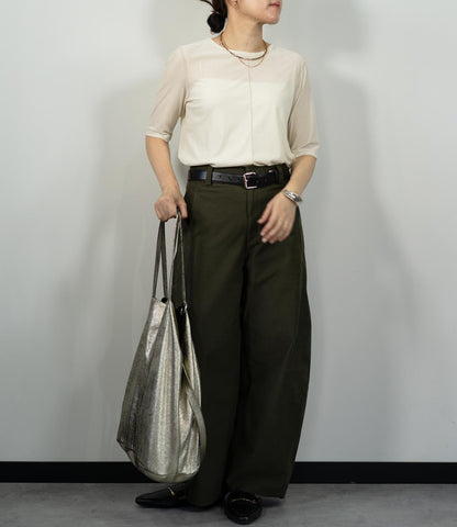 シアーベロア半袖トップス