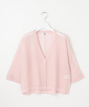 SHEER LIGHT KNIT Vネック カーディガン