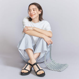 Tストラップ プラットフォーム サンダル