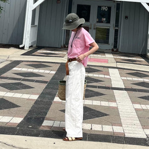 バックロゴピンクTシャツ