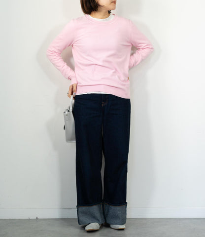 ソフトタッチクルーネックニット