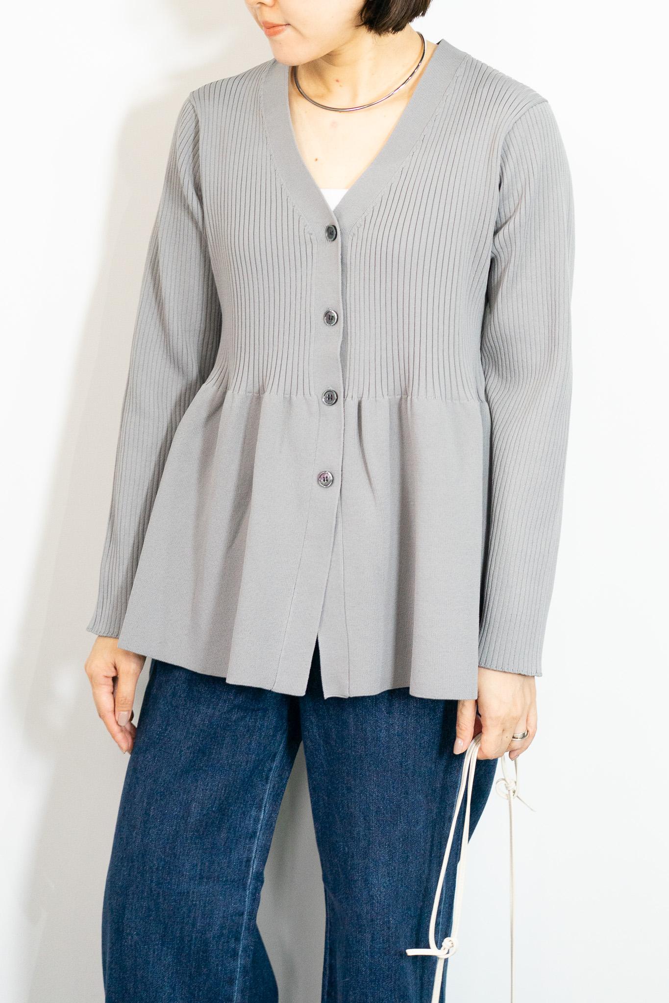 スポンディッシュペプラムカーディガン