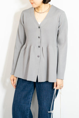 スポンディッシュペプラムカーディガン