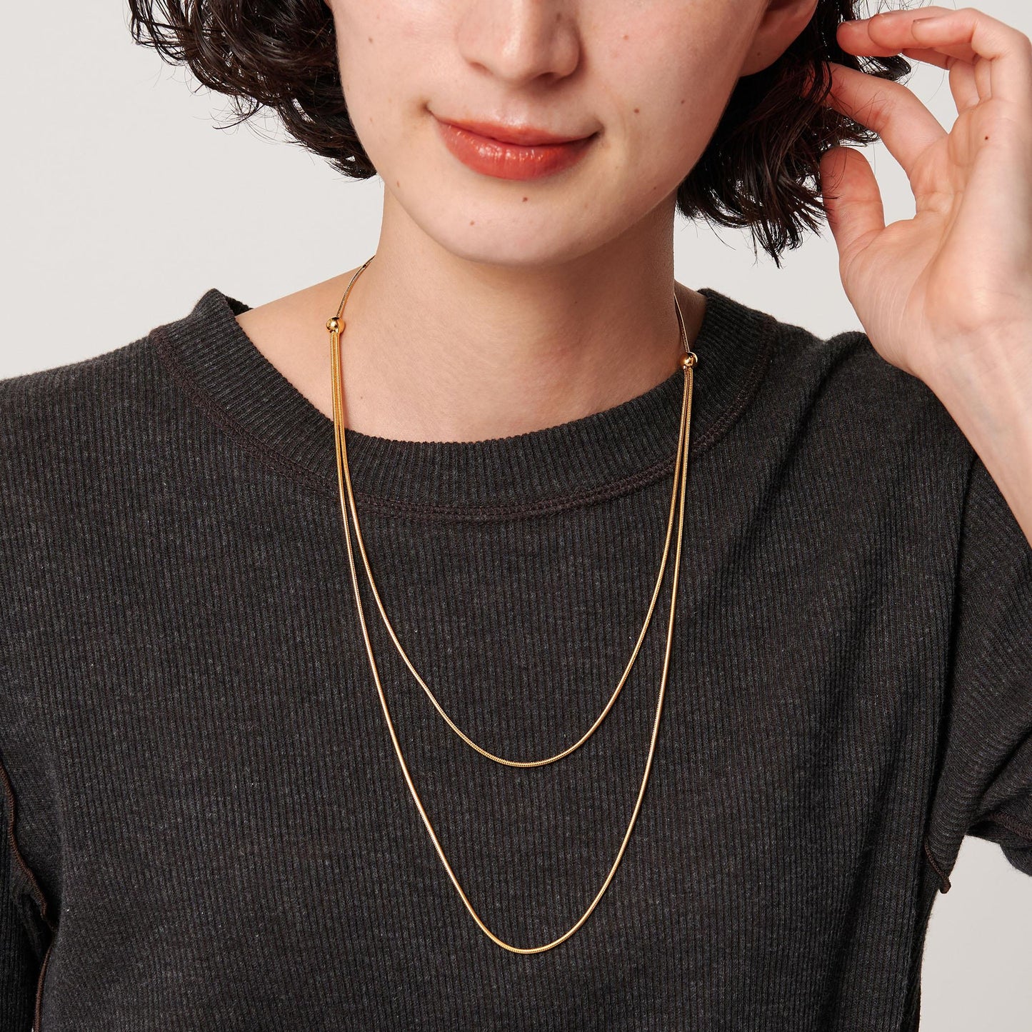 メタルボール スライダーネックレス