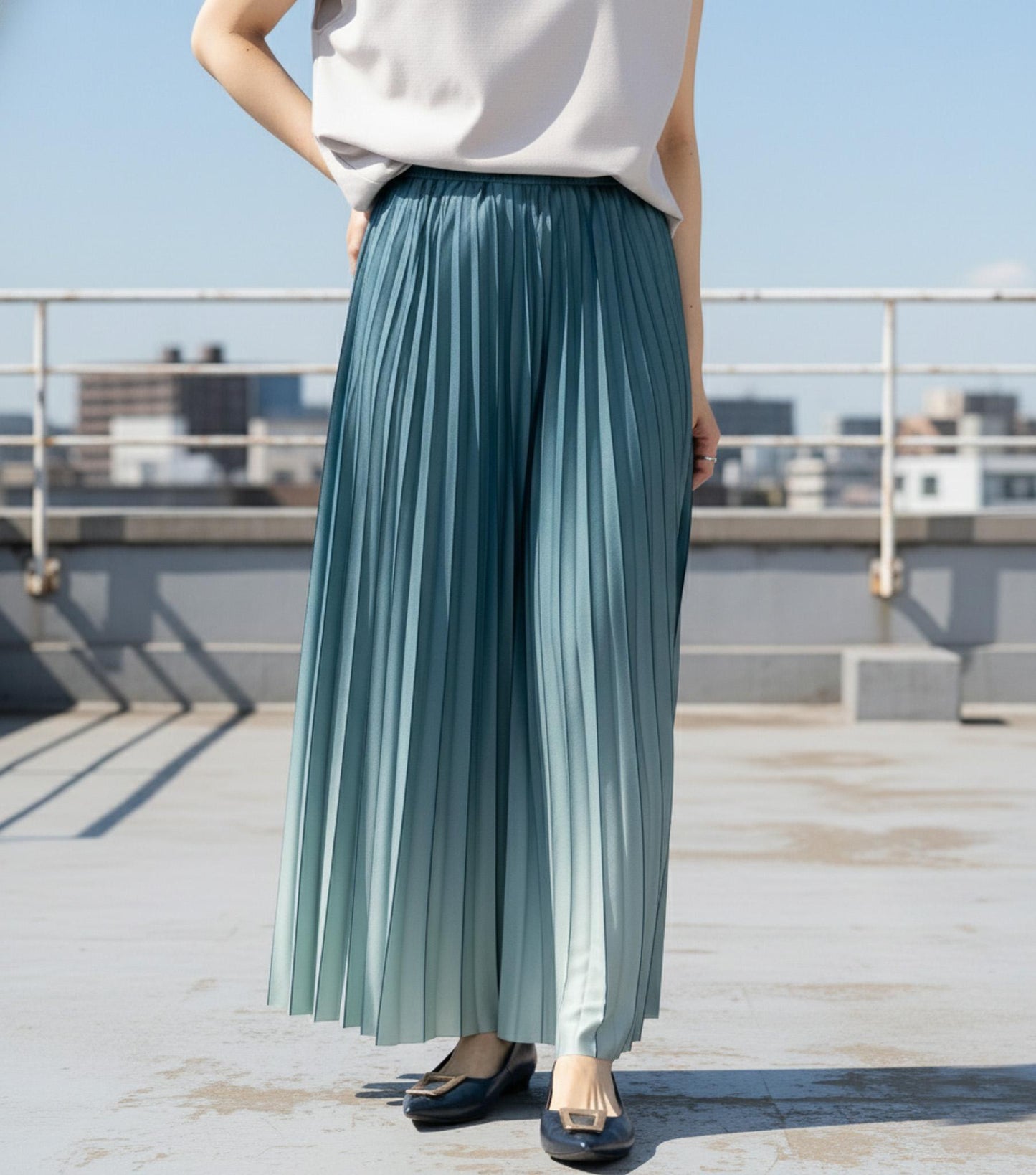 ライングラデーションプリーツスカート