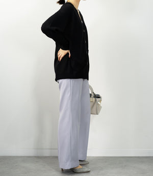 スムース編みルーズニットカーディガン