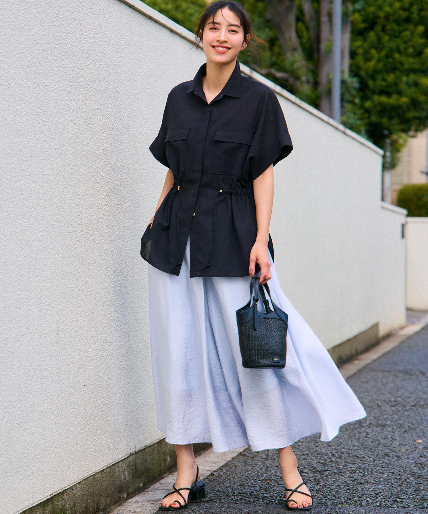 ライトシアーマットクロス ミリタリーディティール シャツ