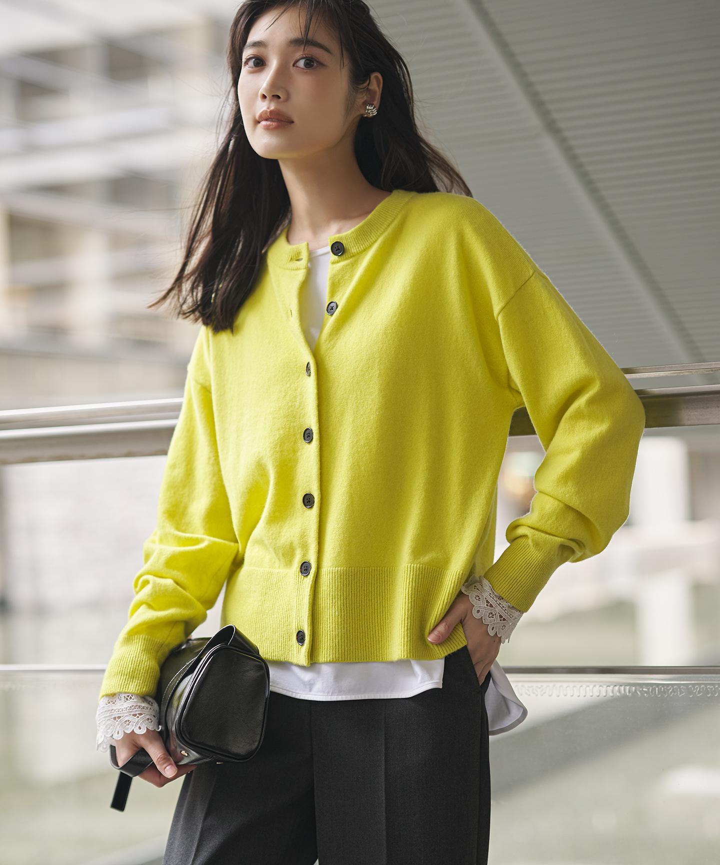 ナチュラルコットンベア レースレイヤード カットソー